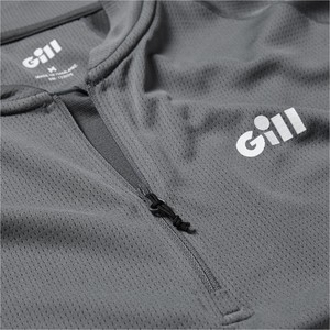 2021 Gill Camiseta Con Cremallera Millbrook 1107 Para Hombre - Gris Acero